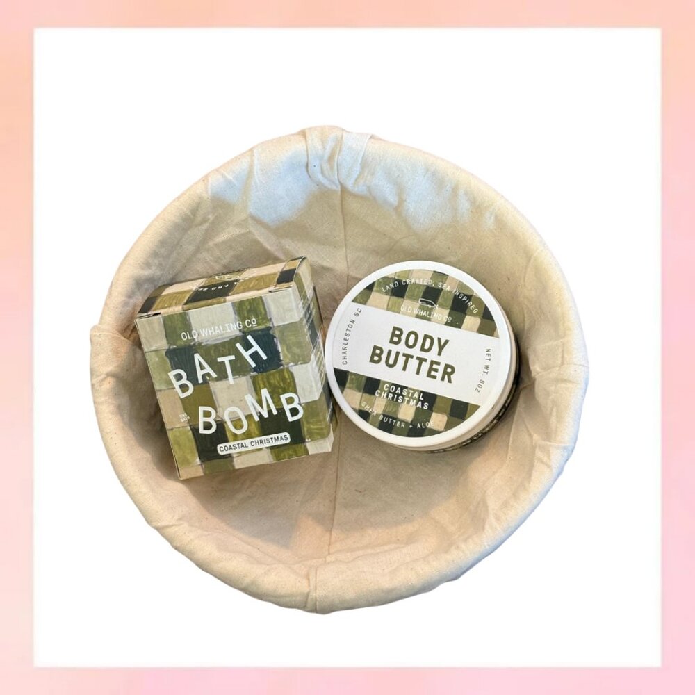 Old Whaling Co. Coastal Christmas Set: Body Butter & Bath Bomb Duo